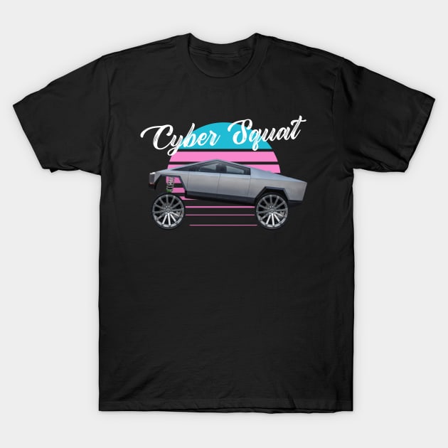 SQUATTED TRUCK CYBER TRUCK T-SHIRT T-Shirt by Cult Classics